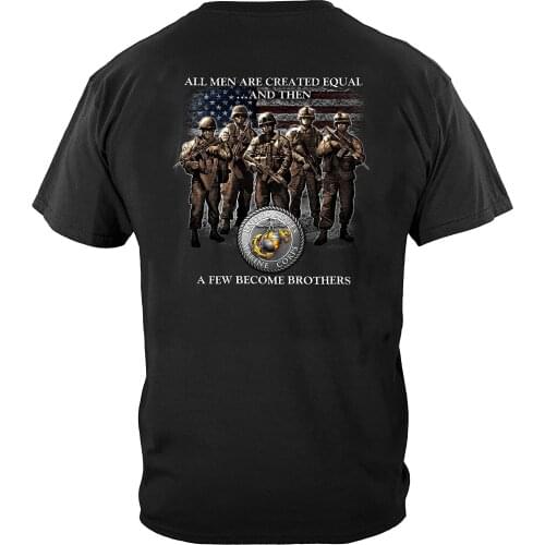Marine Corps Cotton Round Neck Short Sleeve Mens T Shirt Usmc Brotherhood Marine Corps T-Shirt