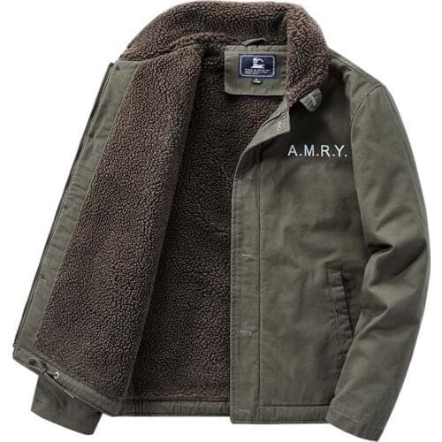 Mcikkny Winter Men Thermal Warm Jackets Fur Collar Fleece Lined Outwear Coats For Male Top Clothing Size M-5XL Windbreak