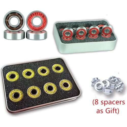 Original Feifan ILQ9 608 Bearing for Inline Skates Skateboard Scooter ILQ-9 Bearings for Slalom FSK Speed Skating with Iron Box