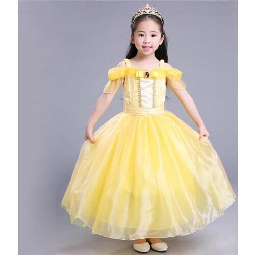 ABGMEDR Brand 2018 Belles Dresses Girls New Year Dress Children Princess Long Prom Party Dress Clothing Kids Baby Clothes