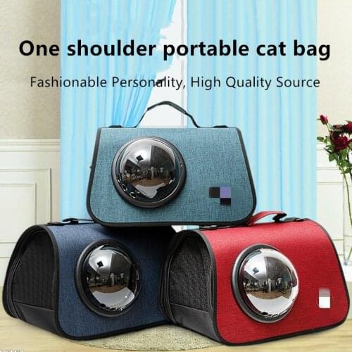 Pet Dog Cat backpack Travel cat carrier Double Shoulder Bag Space Capsule Cat Backpack for Bag Small Pet Handbag Cat carrying