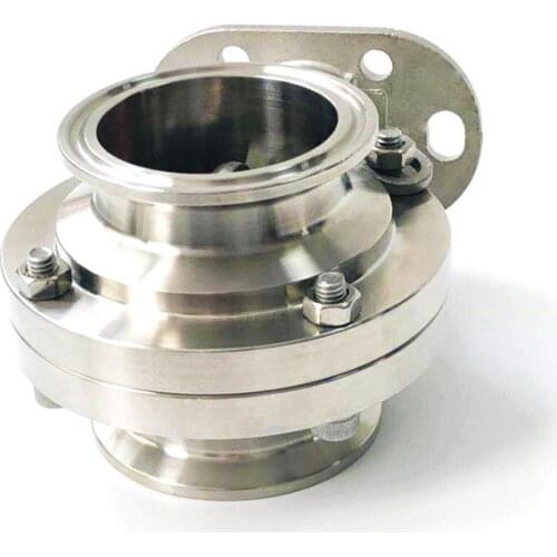 Sanitary Butterfly Valve Stainless Steel SS304 OD 19/25/32/38/45/51/57/63mm Quick-fit Bracket High Platform Tri Clamp