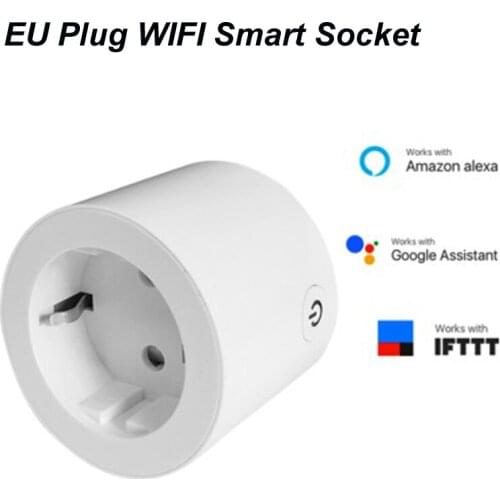 Wifi smart socket EU Plug 220V 10A mobile phone switch timing plug voice control socket European standard universal