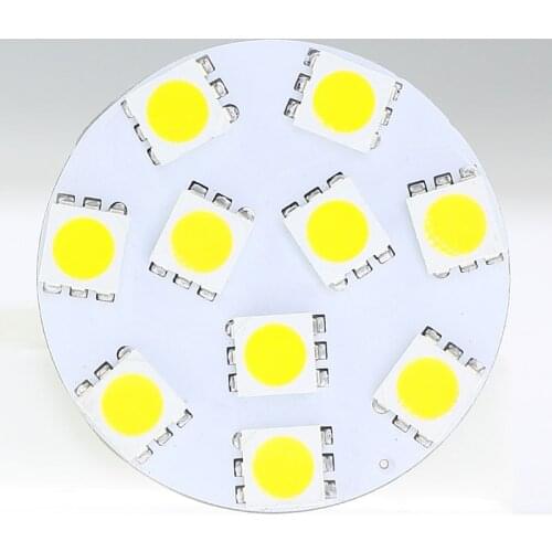 G4 Light Round 10led Board SMD 5050 Wide Volt 12VDC 12VAC 24VDC 24VAC Back Pin White Warm White 1pcs/lot