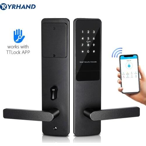 TTlock App Electronic Digital Lock Keyless Security Lock Smart Touch Screen Lock For Home/Office/Airbnb Apartment Gate Lock