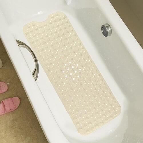 Extra Long Anti Slip Bath Tub Mat Bathroom Shower Mat Transparent Antibacterial Machine Washable for Bathroom,Kid Toddler Senior