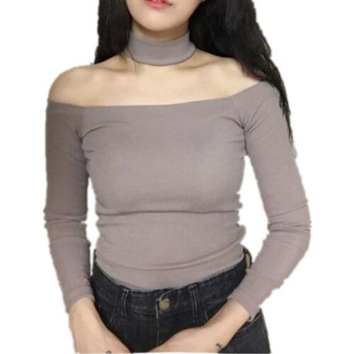 Free shipping long Sleeve cotton T Shirt Women Tops 2017 Fashion Clothing shirt Women T-shirt Graphic Tee woman clothes AW7848