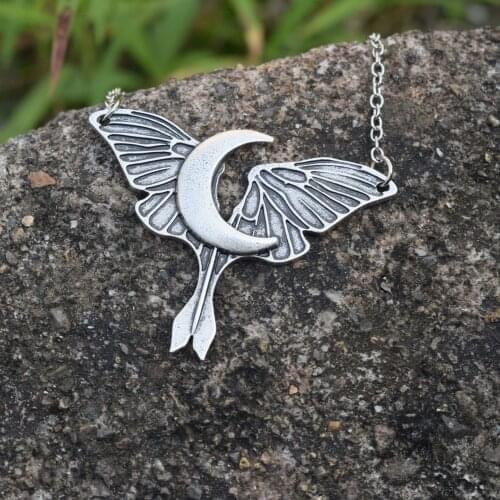 1pcs vintage Luna Moth necklace Gift For Her nature