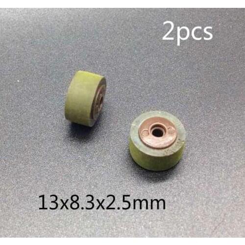 2pcs 13mmx8.3x2.5 retractor press wheel belt pulley rubber audio pressure tape recorder cassette deck pinch roller Stereo player