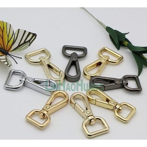 30pcs/lot 19mm Shinny Nickle/Black Nickle/Light Gold Alloy Swivel Clasps Snap Key Hooks DIY Key Chain Ring Free Shipping