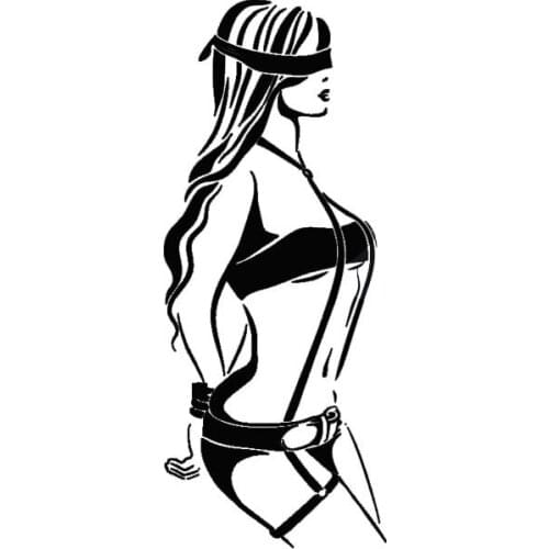 6.2*15.2CM Provocative BDSM Desire Lady Popular Artistical Style Car Sticker Decal Suitcase sticker Vinyl decal