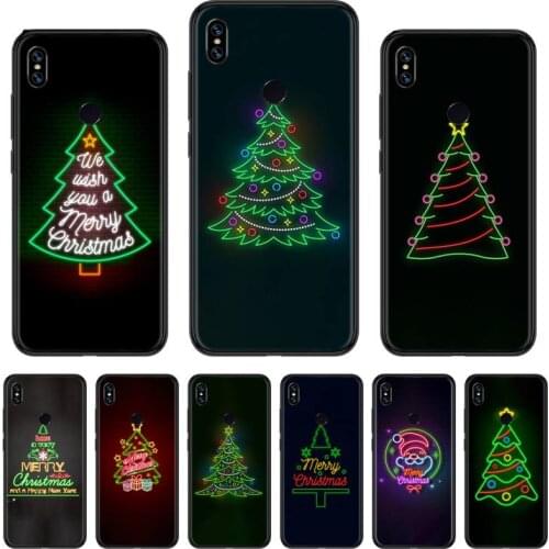 Merry Christmas Christmas tree black Phone Case Hull For xiaomi Redmi 5 5A plus 7A 8 note 2 3 4 5 5A 6 7 GO K20 A2