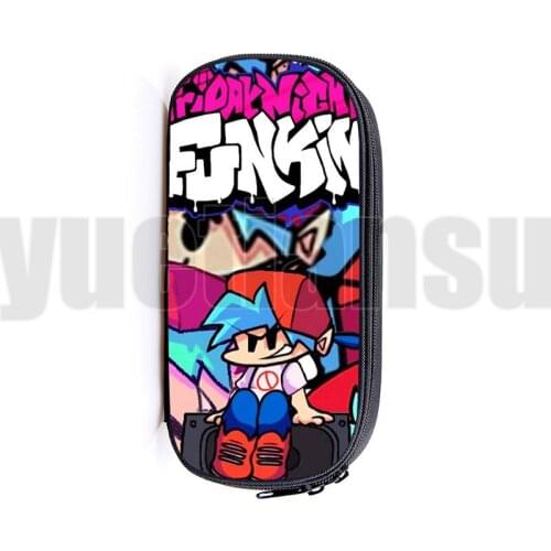 Friday Night Funkin Cosmetic Cases Anime 3D Fnf Game Pencil Case Cartoon Stationery Makeup Zipper Storage School Supplies