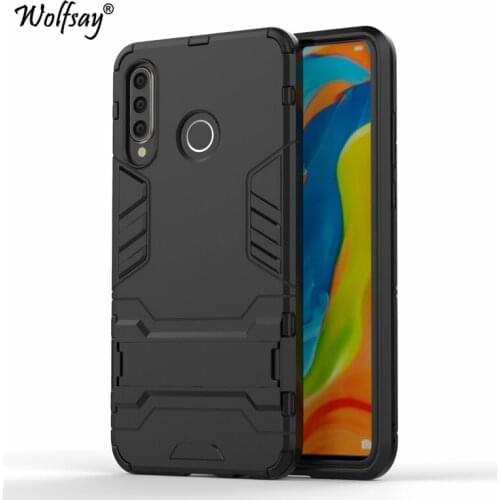 Wolfsay Cover Huawei P30 Lite Case Slim PC + Soft Rubber Armor Case Huawei P30 Lite Cover Huawei P30 Lite Fundas Nova 4E Coque