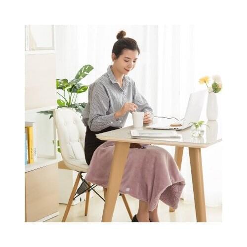 60*80cm USB Flannel Blanket Portable Thicken Knee Quilk Winter Hand Warmer Winter Body Carpet Heating Shawl Feet Warmer Mat
