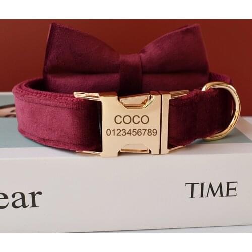 Flannelette 07 Personalized Puppy Dog ID Collars Free Engraved LOGO for Small Medium Large Dogs American Cocker Spaniel