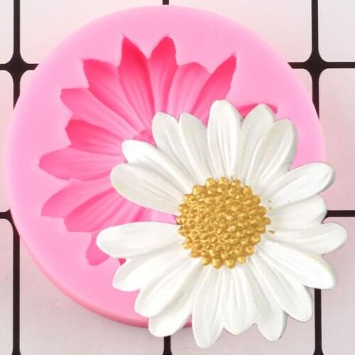 Chrysanthemum Fondant Mold Party Cupcake Topper Silicone Mould Cake Border Cake Decorating Tools Baking Candy Chocolate Molds