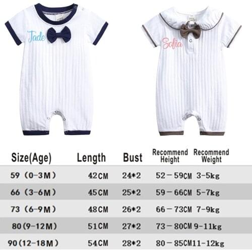 Personalised bodysuit unisex baby clothes baby romper short sleeve Onesie Custom Your Design Cotton baby one piece romper