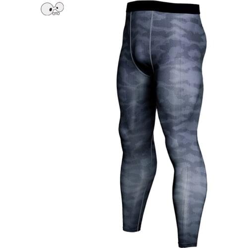 Camo Men Skin Tight Compression Leggings Running GYM Fitness Elastic Fiber Pants MMA Exercise Jogging Sport Quick-Dry Trousers