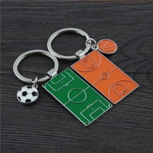 Creative New Football Field Keychain Football Player Pendant Basketball Court Pendant Fan Souvenir