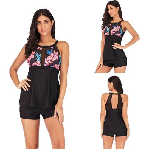 Summer Tankini Swimsuits Women Beach Wear Swimwear Sexy Two Piece Swimsuit Swimming Bathing Suit Women Bikini 2019 Plus Size 5XL