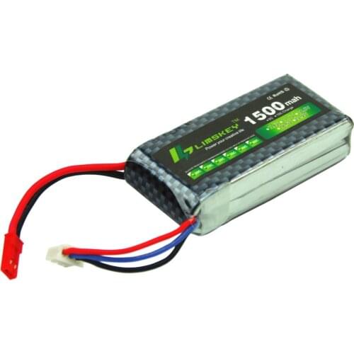 Limskey Power 7.4V Lipo Battery 2s 1500mah 30C For RC Qudcopter Helicopter Airplane Car JST / T Plug Toy 2S Battery 2PCS
