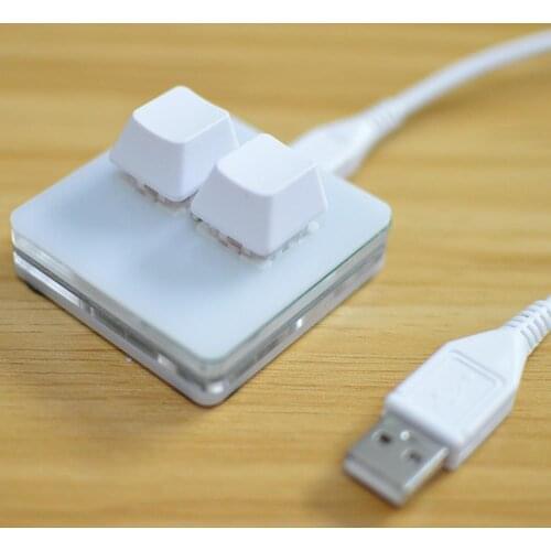 DIY Key Defined Cherry Switch Mechanical Gaming Keyboard 2 Keys Mini USB Keyboard For WIN Linux MacOS Android IOS Raspberry Pi