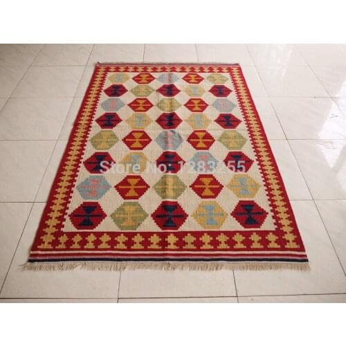 Floor carpet with money handwoven wool carpets luxury kilim carpet carpets for living room gc137-29