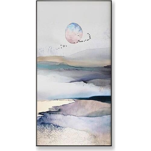 Large Size Wall Art handmade Abstract Colorful sailboats Oil Painting on canvas Wall Decor Painting Wall Picture no frame