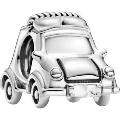 2021 New Silver Color Car Bead Charms Fits European Pandora Women Bracelets DIY Jewelry Making Jewellery Making Supplies