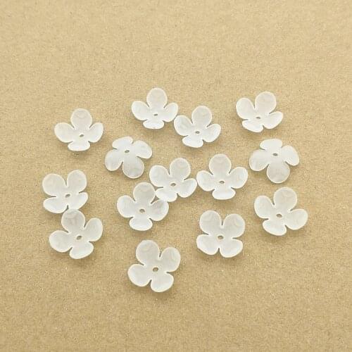 New Arrival! 1100pcs Clear Flower Frosted Beads For Handmade Jewelry Necklace/Earrings DIY Parts,Jewelry Findings&Components