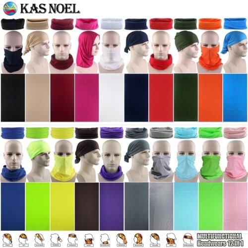 Various Solid Cycling Pirate Hat Multifunction Headwear Sports Cap Elastic Headband Seamless Plain Outdoors Tube Face Bandana