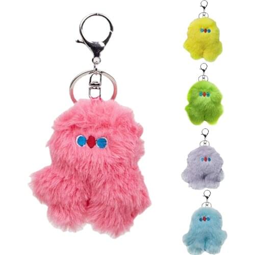 Plush Doll Bag Pendant Exquisite Workmanship Decorative Soft Pluffy Bunny Plush Pendant for Key chain Decoration