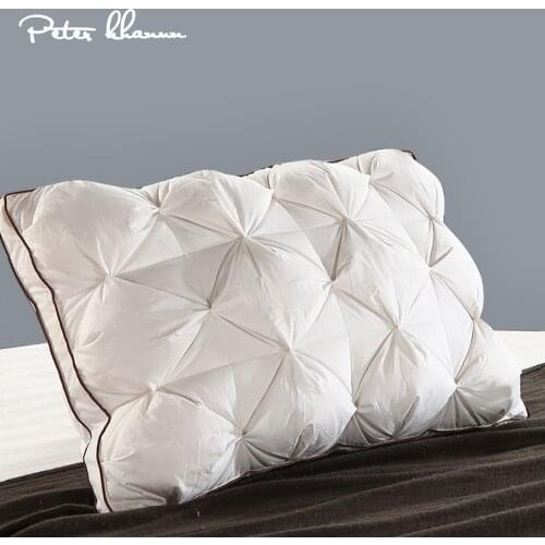 48*74cm Luxury 3D Style Rectangle White Goose/Duck Down Feather Bedding Pillows Down-Proof 100% Cotton 038 Shell