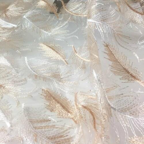 Wedding Lace Fabric Embroidered Flower Twig Dress Dress Lace Mesh Fabric
