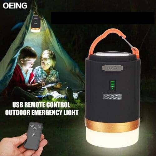 Outdoor Remote Control LED Camping Light Rechargeable Built in 4800mah Battery With Power Display Waterproof Portable Lanterns