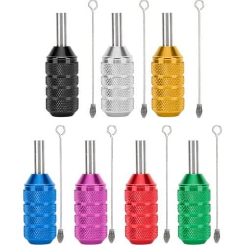 Tattoo Needles Grip 25mm Tattoo Machine Grip Aluminum Alloy Cartridge Needles Tattoo Grip Tattoo Supplies Tattoo Machine Set