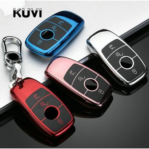 TPU Car Key Cover Case Shell Bag Protective soft For Mercedes Benz 2017 E Class W213 2018 S class Accessories Car styling