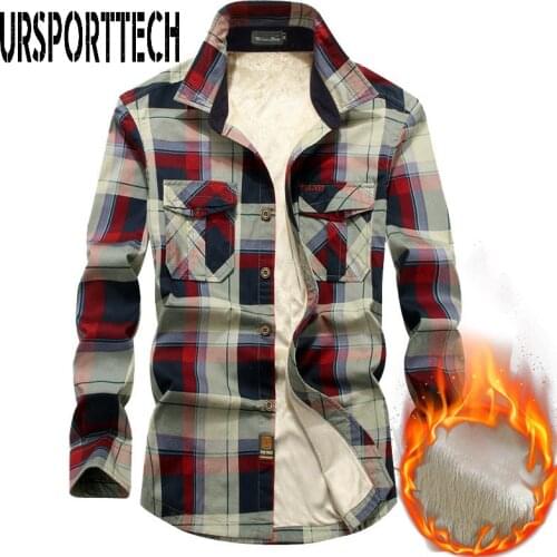 Мужские теплые рубашки URSPORTTECH China At AliExpress