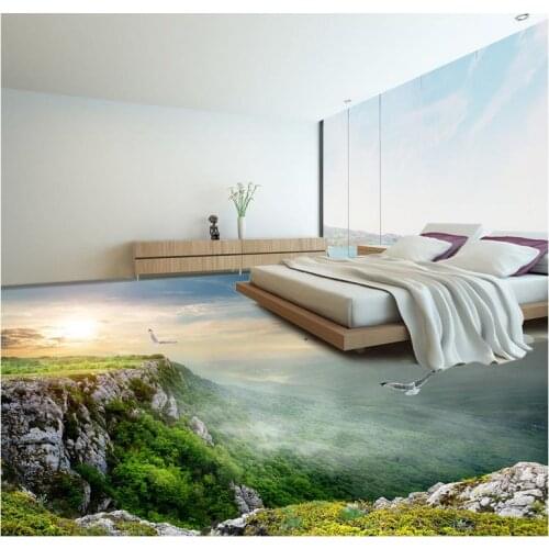 Waterproof floor mural painting 3D landscape the floor Floor wallpaper 3d for bathrooms Home Decoration