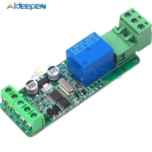 1PCS Modbus-Rtu 1 Channel 12V Relay Module Switch Input / Output RS485 / TTL Communication