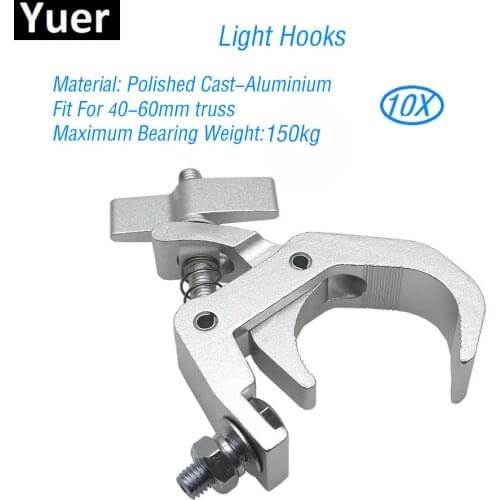 10Pcs/Lot Aluminium Stage Light Hooks 40-60mm Material Professional Dj Disco Sound Party Lights Hook Club Lamp Equipment