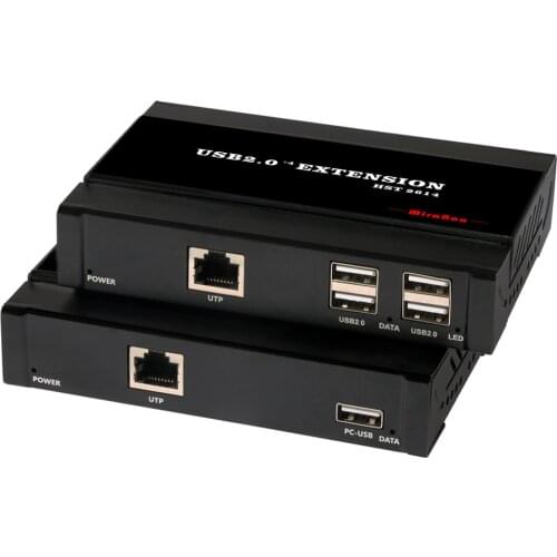 60m USB Extender over CAT6 Cable 4ports USB2.0 HUB for PC Camera Printer Hard Disk Headsets Touch Screen