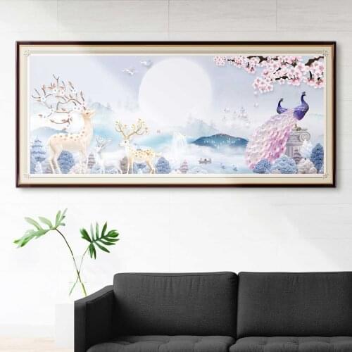 DIY 5D Diamond Embroidery Plum Blossom Diamond Mosaic Peacock Full Square Round Drill Diamond Painting Cross Stitch Home Decor