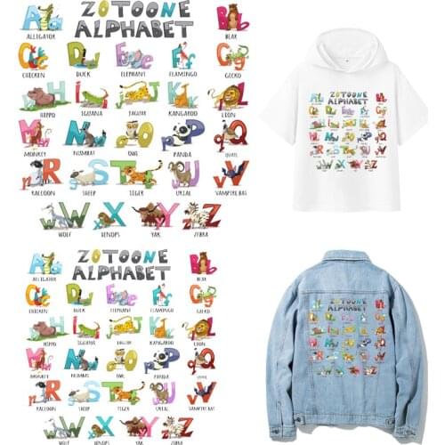 English Alphabet Sticker Big Stickers on Clothes Letter Patches Iron-on Transfers for Clothing Thermoadhesive Patch Diy Applique