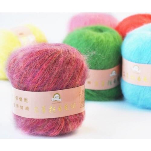 Free Shipping 250G(50g*5pcs) Angola Mohair Wool Yarn Skein For Knitting Scarf Shawl Sweater Dress Hat A
