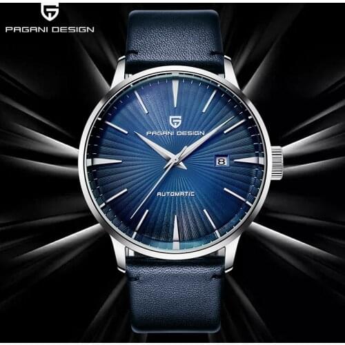 PAGANI DESIGN Mens Automatic Business Mechanical Watches Waterproof 30M Leather Top Brand Luxury Fashion Casual Watch Simple