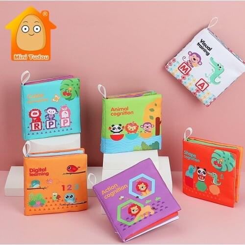 Baby Soft Cloth Book Infant Cartoon Interactive Quiet Books Set Early Cognitive Development Educational Toys For 0 24 Months