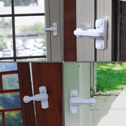 T-Type Window Safety Locks Zinc Alloy UPVC Door Lock Sash Jammer Home Security Restrictor candado