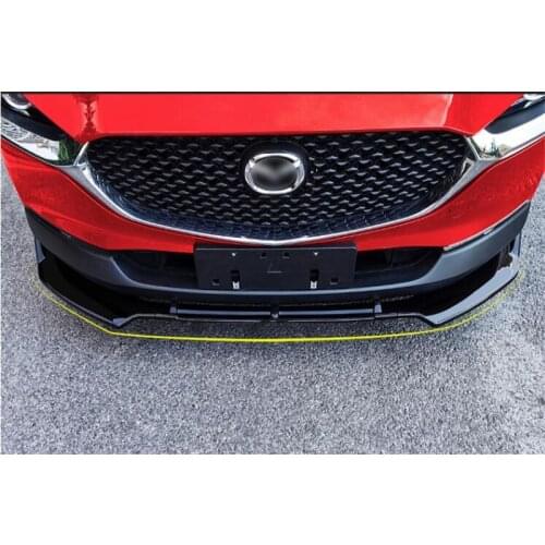 FOR 3PCS NEW Mazda CX-30 Front Spoiler ABS Bumper Separator Decorative Cover Protection CX30 Body Kit Refit Accessories 2020 21